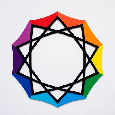 Rainbow Octagon Paper Craft