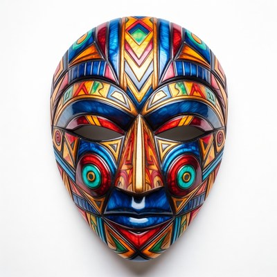 Colorful tribal face mask
