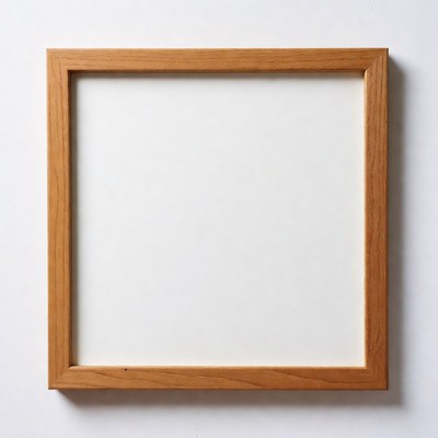 Empty Wooden Picture Frame