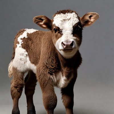 Cute Holstein calf standing