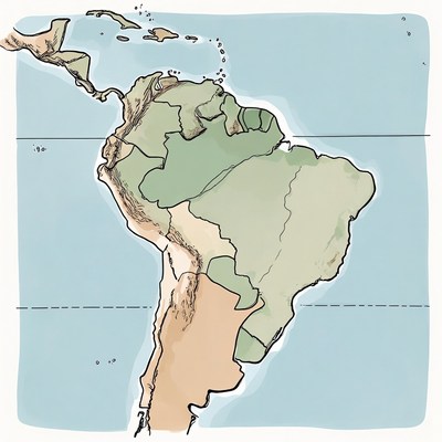 South America Outline Map