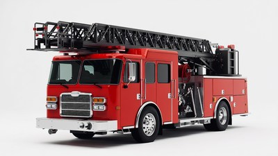 Red Fire Truck with Ladder