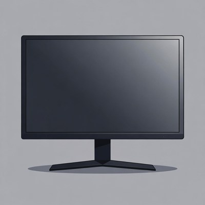 Black Computer Monitor Illustration