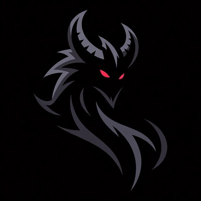 Black Demon Dragon Illustration