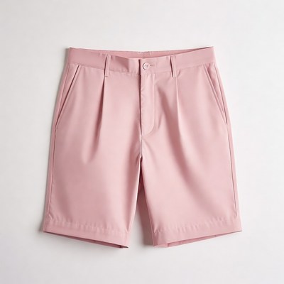 Pink Pleated Shorts Isolated Background