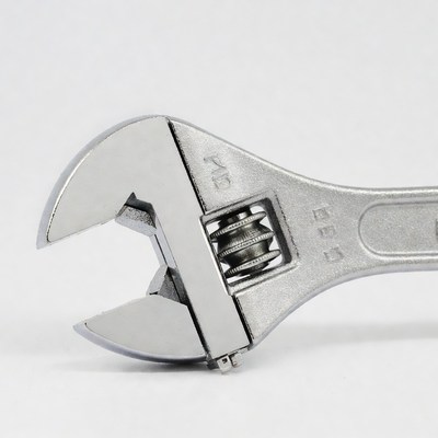 Silver Adjustable Wrench Tool