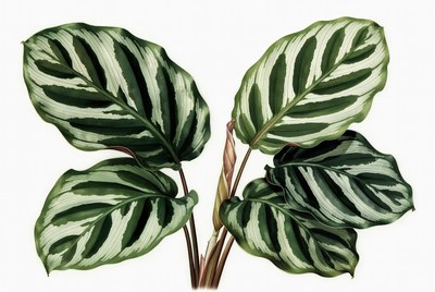 Stromanthe Triostar Plant Leaves