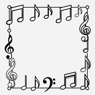Musical Notes Border Clipart