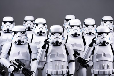Group of Stormtroopers Posing Together