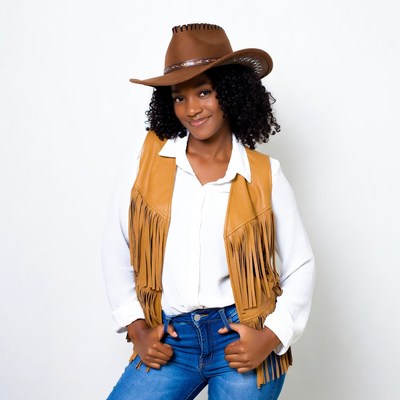 African-American woman in cowboy hat