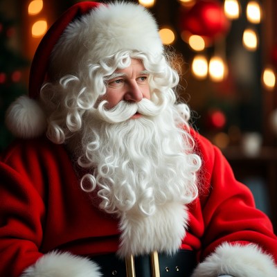 Santa Claus with white beard
