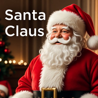Smiling Santa Claus in Red Suit