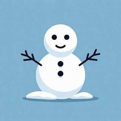 Smiling Snowman Illustration