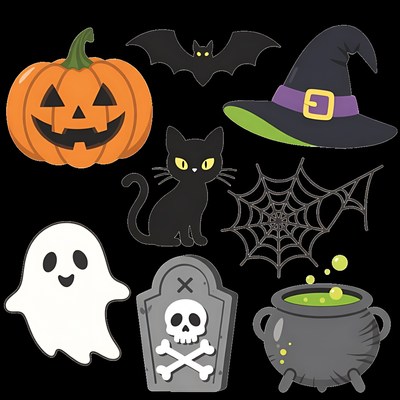 Halloween Clipart Icons Set