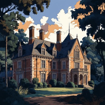 Victorian Mansion in Forest