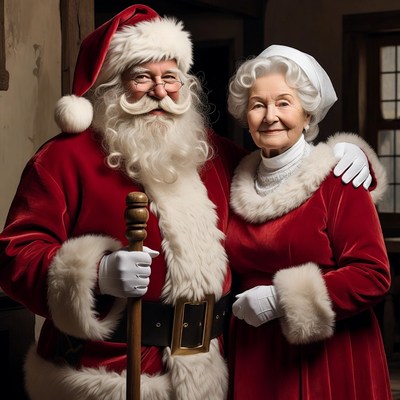 Santa Claus and Mrs. Claus together