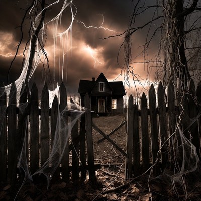 Haunted House in Stormy Night
