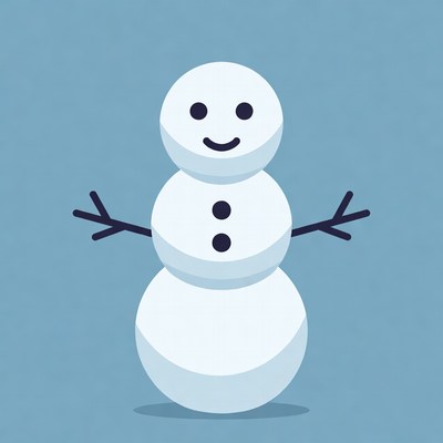 Smiling Snowman Illustration