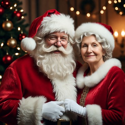 Santa Claus and Mrs. Claus together