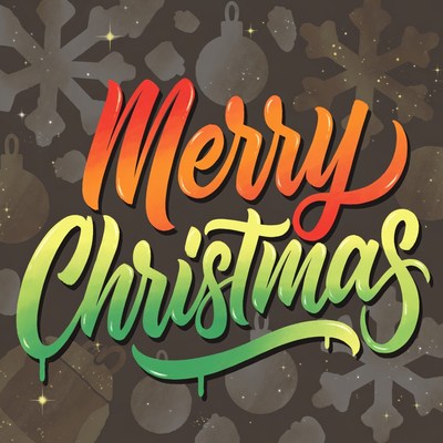 Merry Christmas Colorful Text