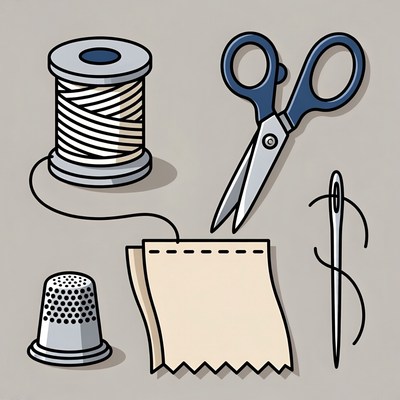 Sewing Tools Illustration