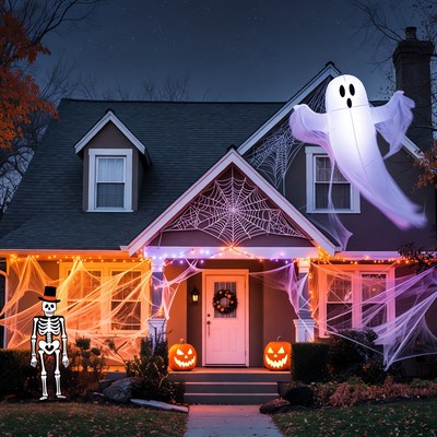Spooky Haunted House Halloween Decoration