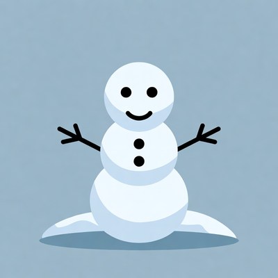 Smiling Snowman Illustration
