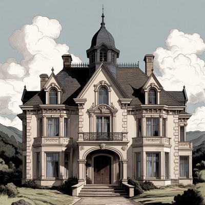 Victorian Mansion in Mountains