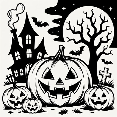 Halloween Jack-o-Lanterns Haunted House