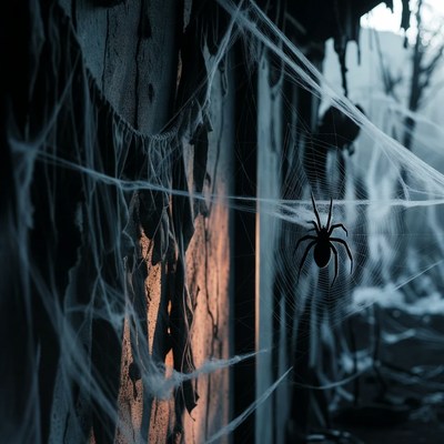 Spider in Dense Cobwebs