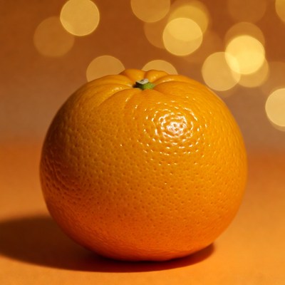 Fresh orange with bokeh background