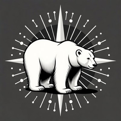 Polar Bear with Compass Star