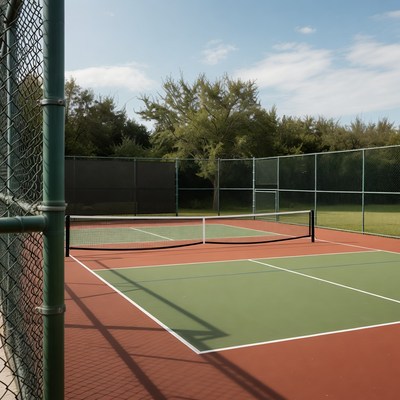 Empty Outdoor Tennis Courts