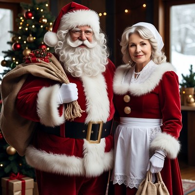 Santa Claus and Mrs. Claus together