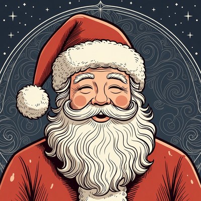 Smiling Santa Claus illustration