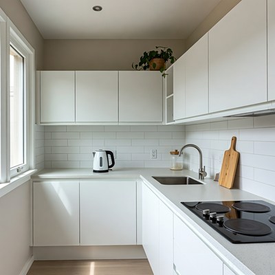 Modern White Kitchen Interior