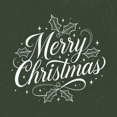 Merry Christmas with Holly