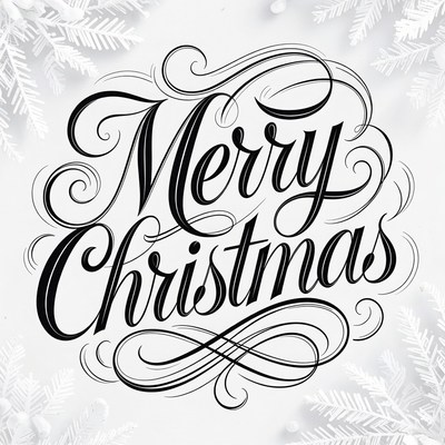 Merry Christmas Elegant Script