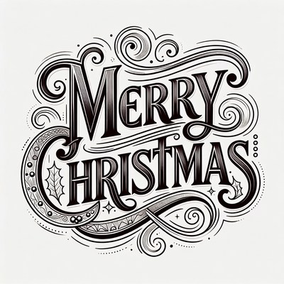 Merry Christmas Calligraphy