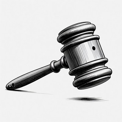 Wooden Gavel Illustration