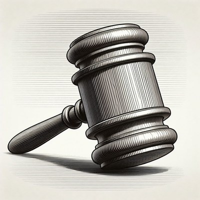 Wooden Gavel Illustration