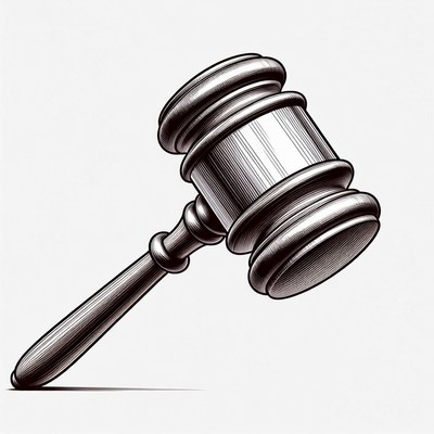 Wooden Gavel Illustration