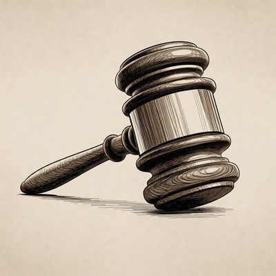 Wooden Gavel Illustration