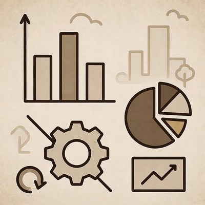 Business Chart Icons Illustration