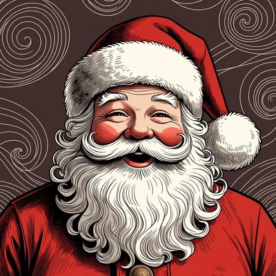 Smiling Santa Claus illustration