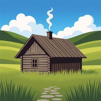 Log Cabin in Green Mountains