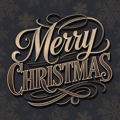 Merry Christmas Elegant Typography