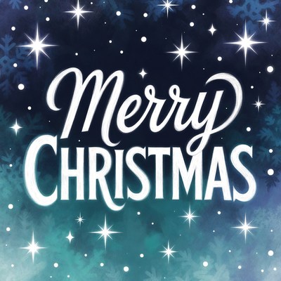 Merry Christmas starry night background