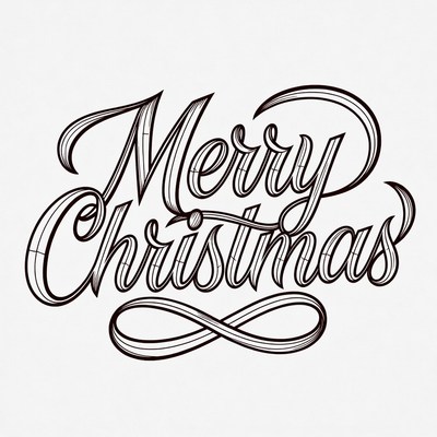 Merry Christmas Script Text