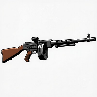 MG13 Machine Gun Illustration